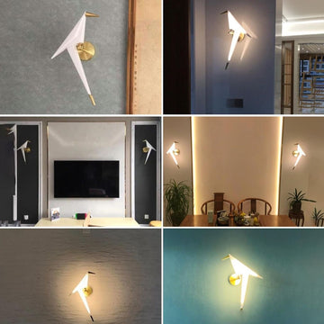 Ornament bird wall lamp