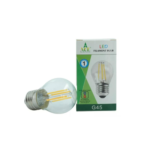 Ace 4-Watt LED Filament Bulb, G45, Warm White, E27 Base