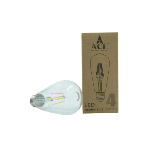 Ace 4-Watt LED Filament Bulb, T64, Warm White, E27 Base