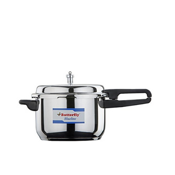 Butterfly BL-5L Blue Line Stainless Steel Outer Lid Pressure Cooker, 5-Liter