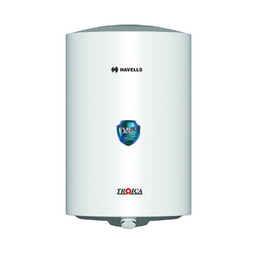 Havells Troica 10-Litre Vertical Storage Water Heater (Geyser) White Grey, 4 star