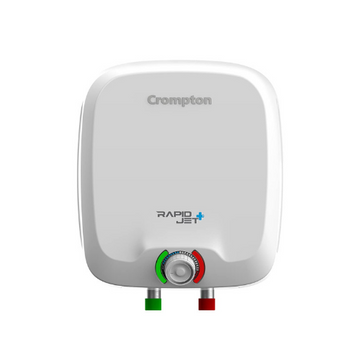 Crompton Rapidjet Plus 6-L 5 Star Rated Storage Water Heater With Free Installation And Connection Pipes (White), Wall Mounting