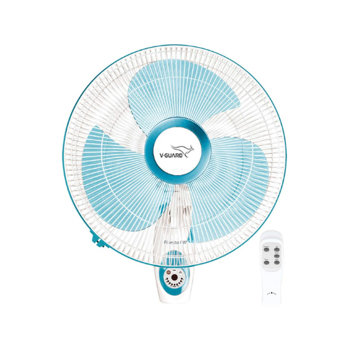 V Guard Finesta-RW 400mm Remote 3 Blade Wall Fan (Blue & White)